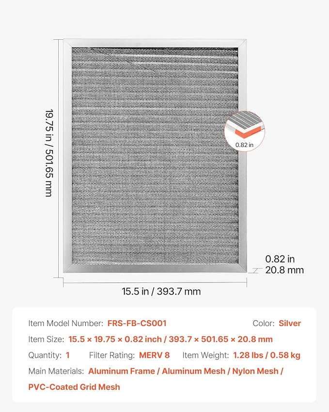 VEVOR Electrostatic Air Filter, MERV 8 Long Lifetime, Healthier Home or Office - Image 7
