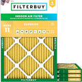 Filterbuy 24x25x1 Air Filter MERV 11 Superior Pet & Allergy Defense, by Filterbuy