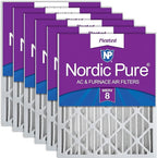 Nordic Pure 20x20x4 Pleated MERV 8 Air Filters 6 Pack by NordicPure