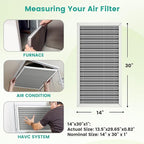 14x30x1 HVAC Furnace Air Filter, Washable Electrostatic Furnace Filter - Image 3