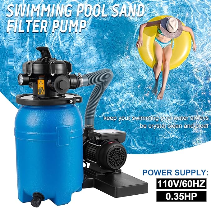 10'' Sand Pool Filter System 10000 Gallon Sand Filter - Image 3
