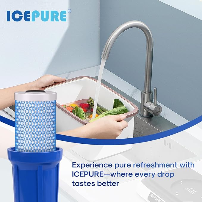 ICEPURE 5 Micron 20" x 4.5" Whole House Upgraded Activated Carbon Water Filter - Image 8