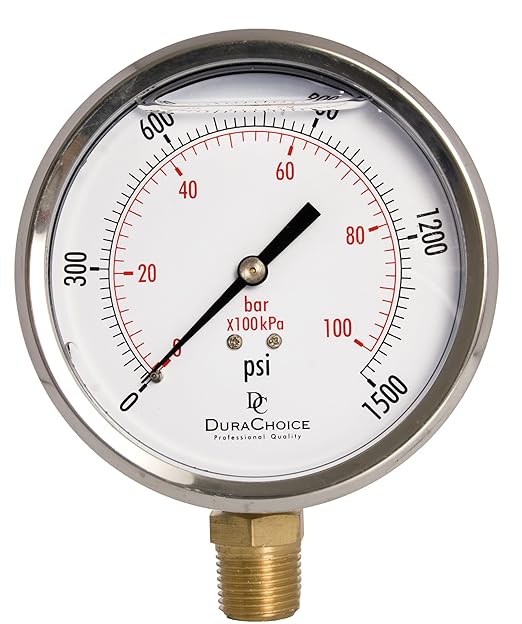 4" Oil Filled Pressure Gauge by DirectMaterial
