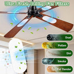 15 Pack Ceiling Fan Filter Pads, Activated Carbon & Zeolite Blend - Image 2