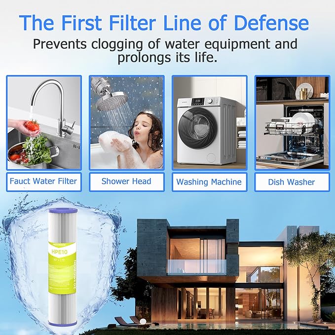 20 Micron Whole House Water Filter Cartridge, Pleated Sediment Filters - Image 7