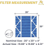 MervKing 20x20x4 Air Filter Actual Size: 19.88" x 19.88" x 4.31" MERV 11 MPR - Image 2