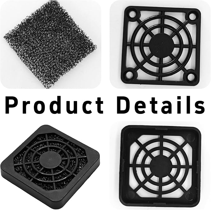 8Pcs 40mm Cooling Fan Filter, Plastic Dustproof Mesh Cover - Image 4