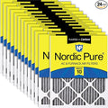 Nordic Pure 18x24x1 Furnace Air Filters MERV 10 Pleated Plus Carbon 24 Pack by NordicPure