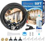 Pre-Assembled Misters for Outside Patio, Outdoor Misting Cooling System w Filter by POCKETPANDA