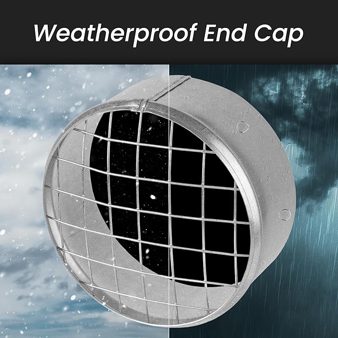 Repa Market Ø4 Inch Duct Cover – Galvanized Steel Round Duct Cap - Image 4