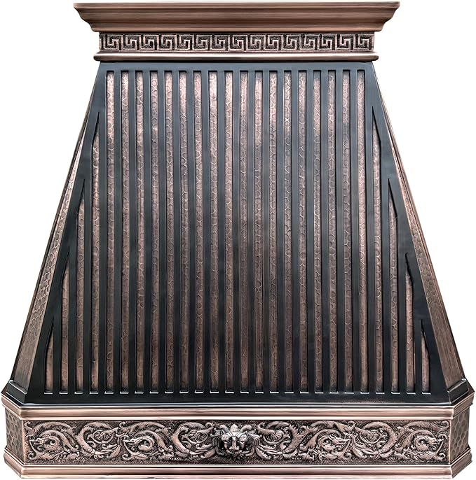 CT Copper Tailor Copper Vent Hood Island Mount, 1260 CFM Exhaust Fan, Stainless by CTCopperTailor