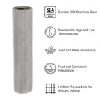 PATIKIL 40" L x 16" W Woven Wire Mesh, 26 Mesh 304 Stainless Steel Air Vent - Image 3
