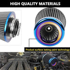 Cold Air Intake Filter, High Performance, Washable Filter, Clamp-On Replacement - Image 3