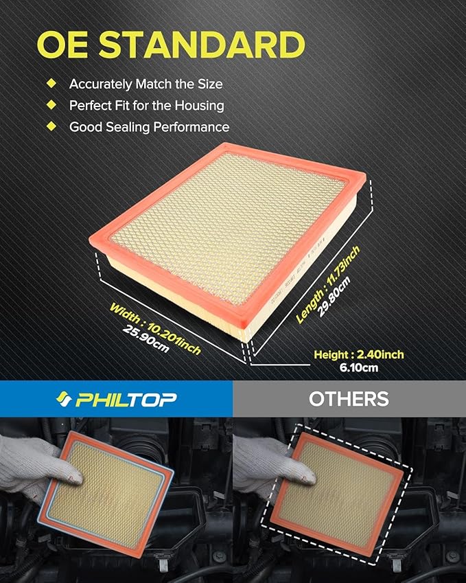 PHILTOP Engine Air Filter CA11895 Replacement - Image 3