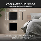 Repa Market 10 x 10 Inch Black Square Air Vent Cover - Image 2