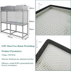 Air Flow Clean Bench Vertical Laminar Flow Hood Dust Free Room Workshop - Image 6