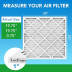 LotFancy 20x20x1 Air Filter MERV 13 4-Pack, Electrostatic Pleated HVAC Furnace - Image 2