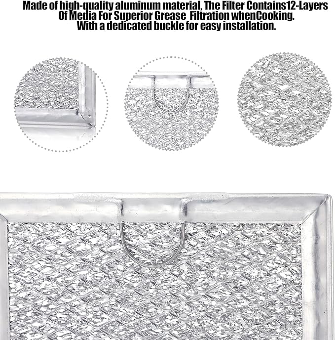 3 Pack Grease Filter & Charcoal Filters Set - Image 2