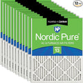 Nordic Pure 18x24x1 Pleated Air Filters MERV 13 Plus Carbon 12 Pack by NordicPure