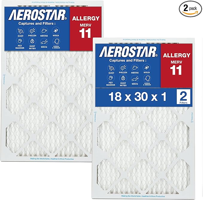 18x30x1 AC and Furnace Air Filter by Aerostar by AirFiltersDelivered