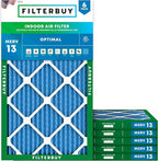 Filterbuy 12x25x1 Air Filter MERV 13 Optimal Smoke & Allergy Defense, by Filterbuy