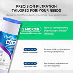 PUREPLUS 5 Micron 10"x2.5" Whole House Pleated Sediment Filter - Image 3