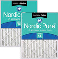 Nordic Pure 20x20x1 Pleated Air Filters MERV 14 Plus Carbon 2 Pack by NordicPure