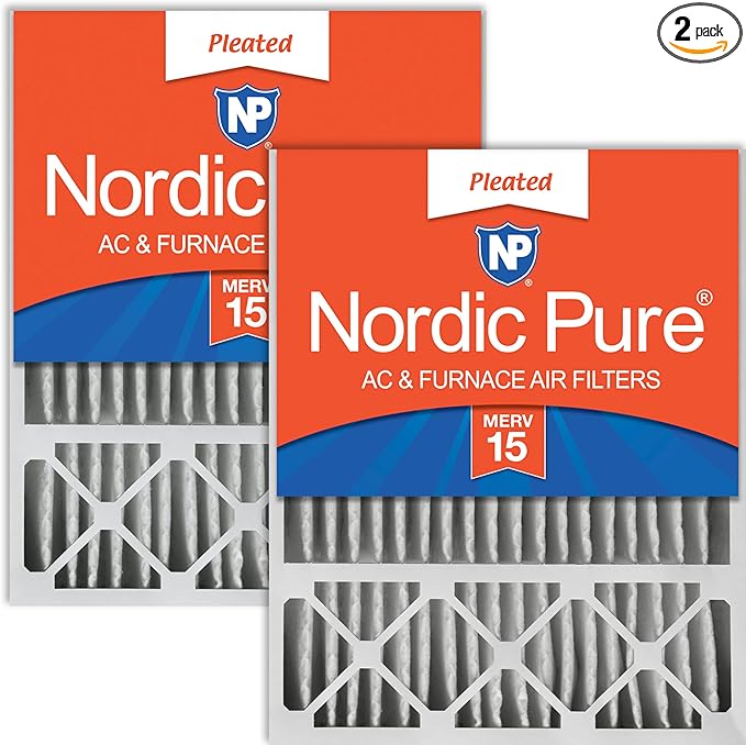 Nordic Pure 20x25x5 Honeywell/Lennox Replacement MERV 15 Air Filters 2 Pack by NordicPure