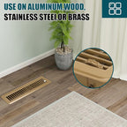 VOISEN Floor Register 2x12, 6 Pack Floor Vent Covers, Steel Adjustable Air - Image 8