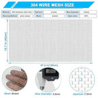 Stainless Steel Mesh Screen 8Mesh 304, 15.7" x 47.2" Metal Mesh Screen - Image 2