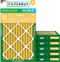 Filterbuy 16x30x2 Air Filter MERV 11 Superior Pet & Allergy Defense, by Filterbuy