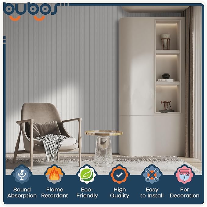 BUBOS Large Acoustic Panels, 6 Pack 48x12 Inch SoundProof Panels - Image 3