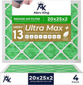 MervKing 20x25x2 Air Filter Actual Size: 19.7" x 24.7" x 1.75" MERV 13 MPR by MervKing