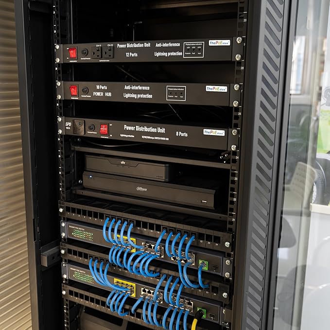 1U PDU Network Servers Surge Protector Power Distribution Unit 12-Outlet - Image 8