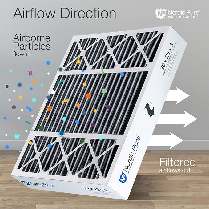 Nordic Pure 20x25x5 Honeywell Replacement Air Filters MERV 12 Plus Carbon 2 Pack - Image 8