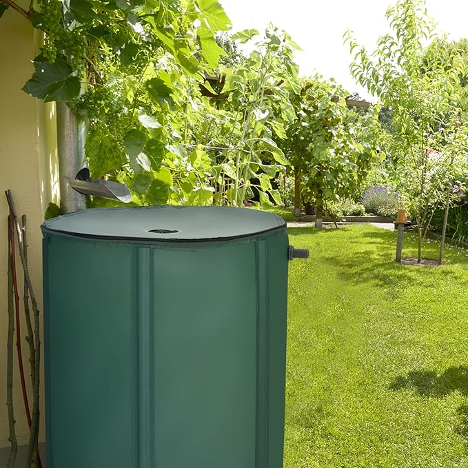 Goplus 60 Gallon Collapsible Rain Barrel, Portable Rain Barrels to Collect - Image 2