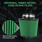Cold Air Intake Filter High Performance Washable Filter Clamp-On Replacement - Image 6