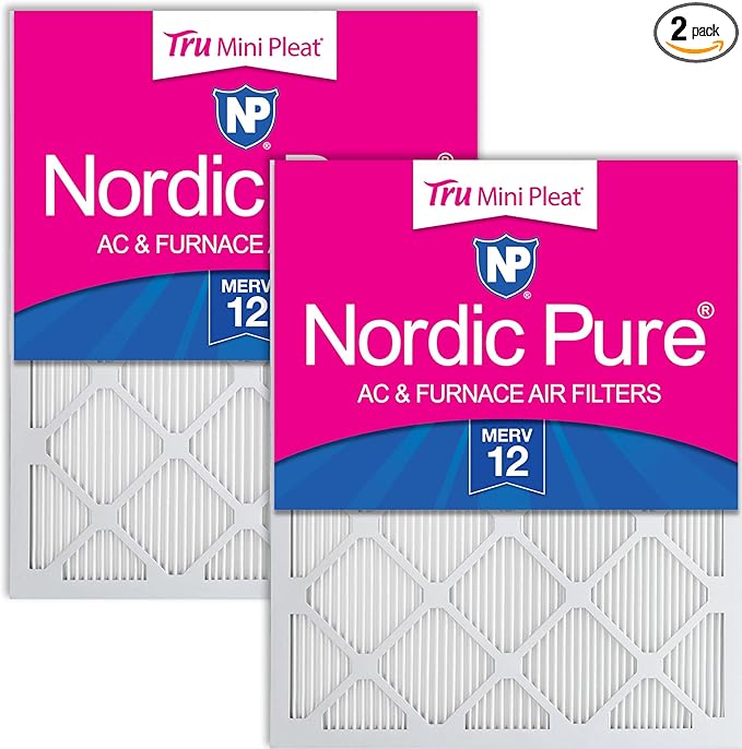 Nordic Pure 20x30x1 Tru Mini Pleat MERV 12 AC Furnace Air Filters – 2.5X More by NordicPure