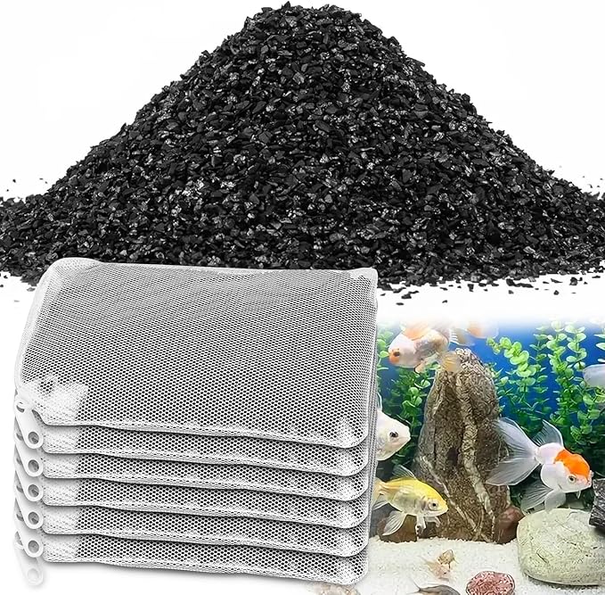 6 Pack Aquarium Activated Carbon Bags, Chemical Aquarium Filter Media, by Unknown