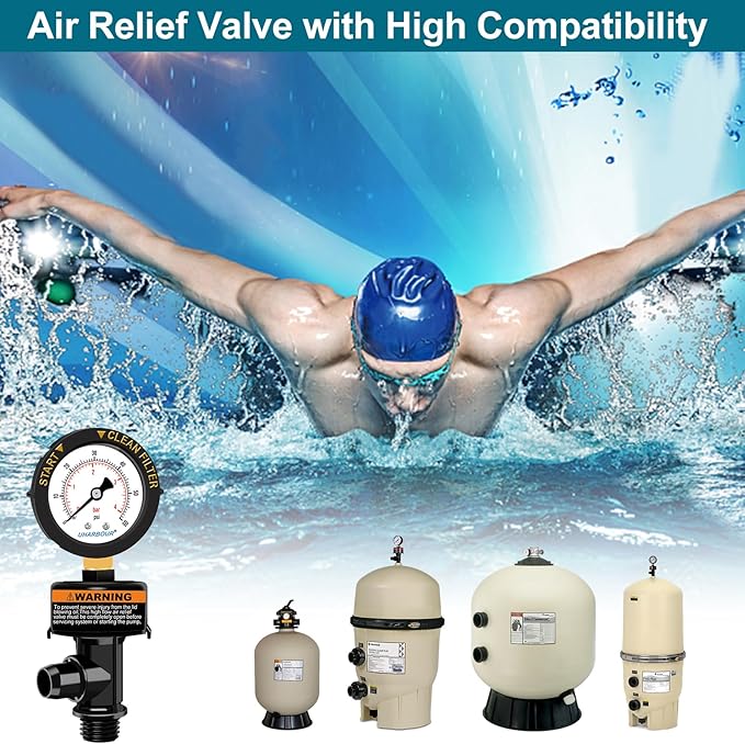 Air Relief Valve with Pool Filter Pressure Gauge, Air Relief Valve Highly - Image 5