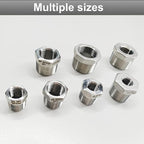 2 Pcs 304 Stainless Steel Reducer Hex Bushing, 3/4" Male NPT to 1/4" Female - Image 5