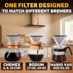 Stainless Steel Pour Over Coffee Filter Compatible - Image 5