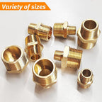 2pcs 1/4" NPT x 1/8" NPT Brass Nipple, 1/4 to 1/8 Adapter Fitting Reducing - Image 7