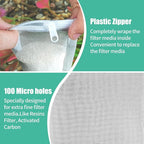 AQUANEAT Aquarium Filter Media Bags 15pcs Fish Tank Extra Fine 100 Micron Mesh - Image 4