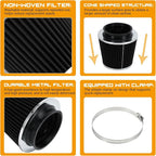 PTNHZ Universal Black 4" 102mm High Flow Cold Air Intake Cone Air Filter Power - Image 3
