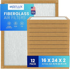 Fiberglass Air Filter -16x24x2Air Filter 12 Pack by Unknown