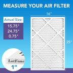 LotFancy 16x25x1 Air Filter MERV 11 6-Pack, Electrostatic Pleated AC Furnace - Image 2
