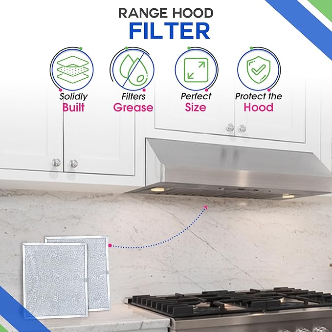 Bagean Stove Hood Vent Filters 9.9" x 11.7" 97007894 Compatible - Image 2