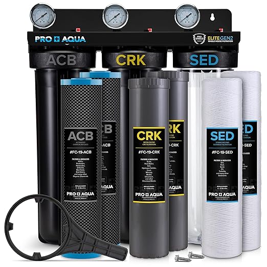 PRO+AQUA Elite Series GEN2 PRO-100-E 3-Stage Whole House Water Filtration System by PROAQUA