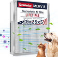 20x25x5 Washable Electrostatic Air Filter, MERV 8 Aluminum AC/HVAC Furnace by Demiwise